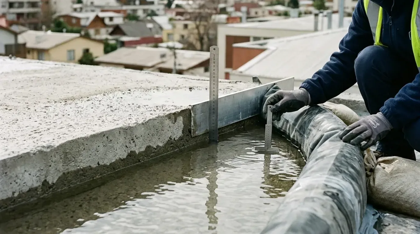 Fuga de agua oculta: inspección técnica de habitabilidad y medición en esquina interior con proliferación fúngica.