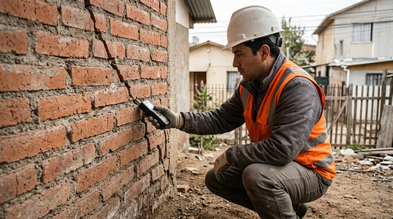 Compré una casa con problemas: tramo de piso de madera levantado que deja ver la humedad del radier debajo.