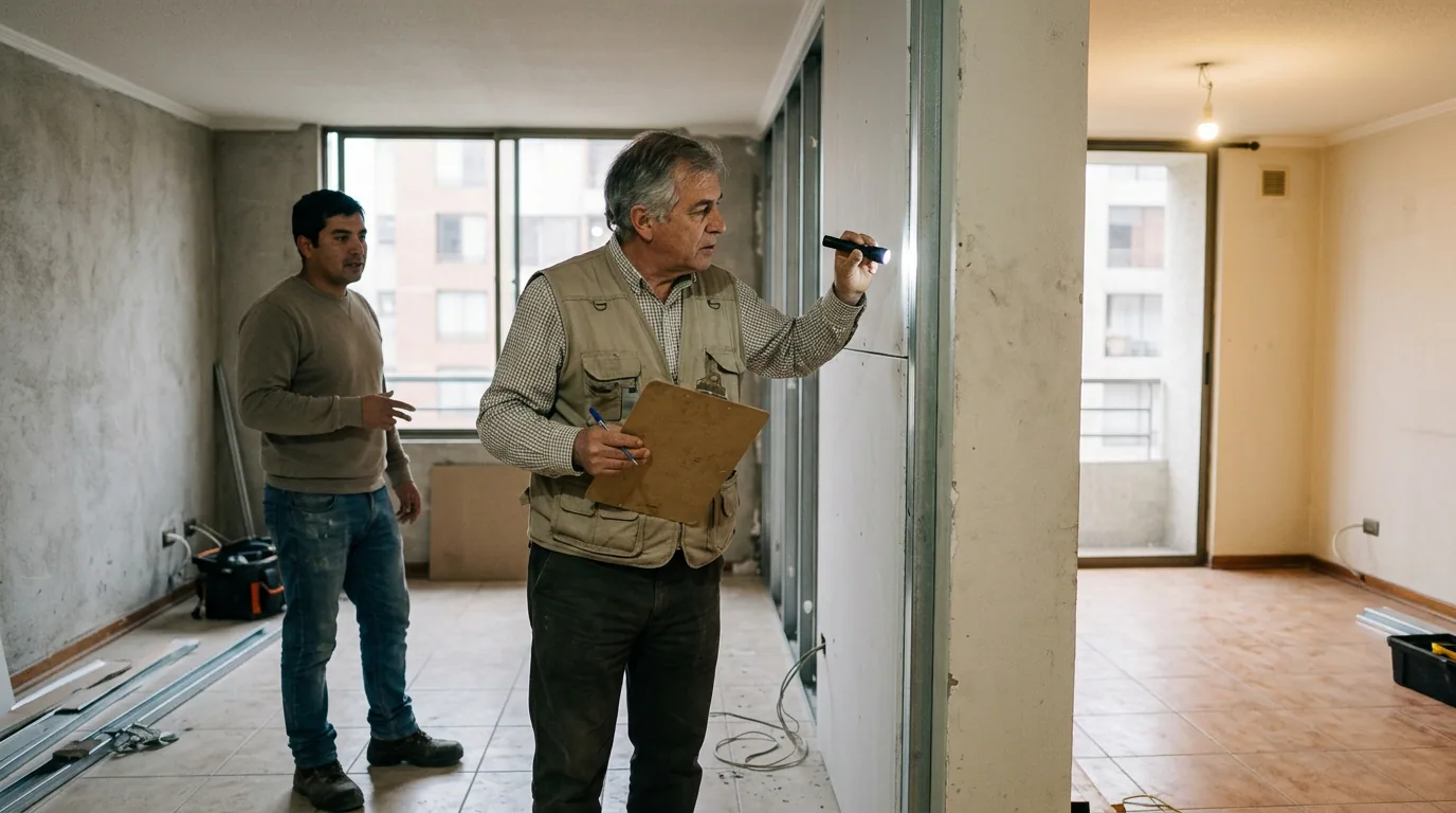 Construir sin permiso: obra de construcción paralizada con cerco perimetral cerrado y cinta de advertencia.