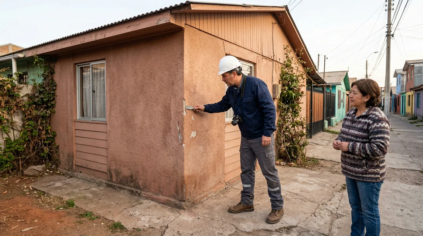 Qué revisar antes de comprar una casa usada: enchufe antiguo de dos orificios junto a uno moderno de tres en el mismo paño de muro.