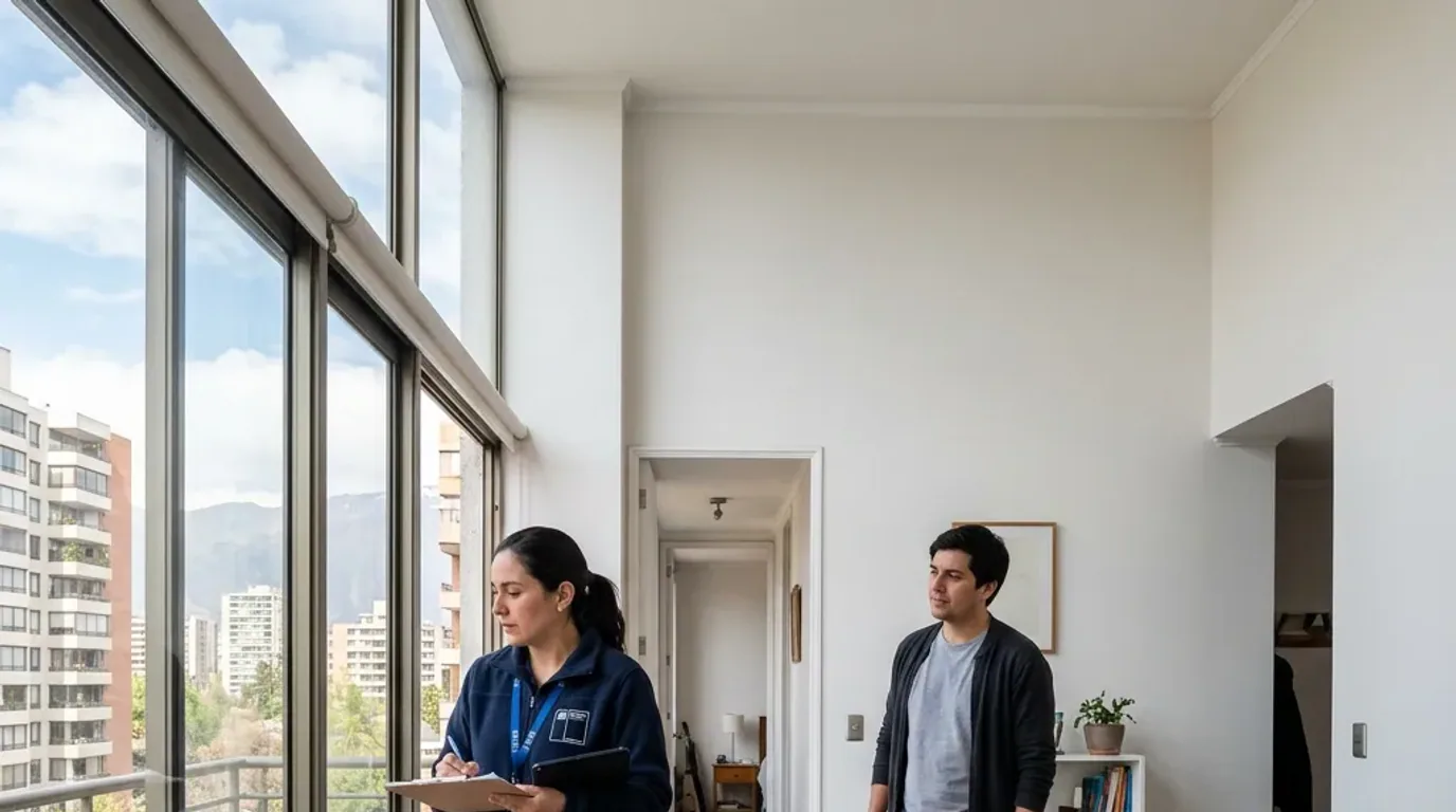 Regularizar una casa: vista interior de dormitorio residencial con medición de altura libre e iluminación natural